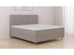 BRUNO Boxspringbett Premium 180x200cm in Glory Taupe | Matratzen-Härtegrad: Links H2 / Rechts H2 | mehrfach ausgezeichnet in Design & Qualität