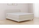 BRUNO Boxspringbett Premium 140x200cm in Glory Soft Beige | Matratzen-Härtegrad: Links H3 / Rechts H2 | mehrfach ausgezeichnet in Design & Qualität