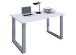 VCM Schreibtisch, 160 x 80 cm, Computertisch mit Metallgestell, Bürotisch für Homeoffice und Arbeitszimmer - Lona U