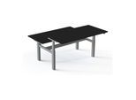 STIER Team-Schreibtisch 501-88 elektrisch höhenverstellbar 160 x 80 cm schwarz melaminierte Oberfläche 65-125 cm (907776)