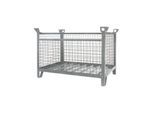Eichinger-Industrie Gitterbox-Stapelpalette, bis 2000 kg, 4 Seitenwände, Kranösen, B 1500 x T 1000 x H 750 mm, Stahl, feuerverzinkt
