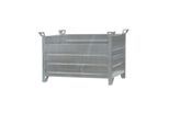 Eichinger-Industrie Vollwand-Stapelpalette, bis 2000 kg, 4 Seitenwände, Kranösen, B 1200 x T 800 x H 750 mm, Stahl, feuerverzinkt