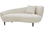 Chaiselongue OTTO HOME "Olivia", beige (creme), B:176cm H:76cm T:97cm, 100% PP, Sofas, Chaiselongue, Nierenform-Sofa mit Zierkissen im Originalbezug