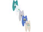 Strampler TUPTAM "Strampler Baby Strampler mit Aufdruck Spruch 5er Pack", Mädchen, Gr. 68, N-Gr, grau (junge 4), Obermaterial: 100% Baumwolle CO., Overalls