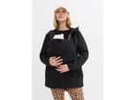 bonprix Softshell-Tragejacke / Umstandsjacke weitenregulierbar, schwarz, Gr.48, Praktische Jacke mit Baby-Einsatz, aus Softshell