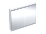 Geberit One Spiegelschrank 505805002 120 x 90 x 15 cm, weiß/Aluminium pulverbeschichtet, mit ComfortLight, 2 Türen