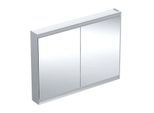 Geberit One Spiegelschrank 505815001 120 x 90 x 15 cm, Aluminium eloxiert, mit ComfortLight, 2 Türen