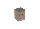 Geberit Smyle Square Seitenschrank 500357JR1 45x60x47cm, mit 2 Schubladen, Holzstruktur Nussbaum hickory