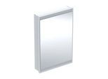 Geberit One Spiegelschrank 505801002 60x90x15cm, mit ComfortLight, 1 Tür, Anschlag rechts, weiß/Aluminium pulverbeschichtet