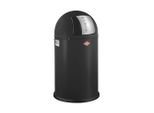 Wesco Abfallsammler Pushboy Junior, Schwarz, Edelstahl, Metall, 22 L, 63 cm, Küchen, Küchenausstattung, Mülleimer