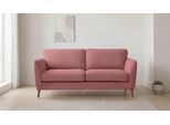 2-Sitzer OTTO HOME "MARSEILLE Kompaktsofa 170 cm, Cord, Flachgewebe, Struktur, Webstoff", rosa (blush), B:170cm H:88cm T:90cm, 100% Polyester, Sofas, 2-Sitzer, Massivholzbeine Eiche, Landhausstil, Wellenunterfederung