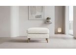 Polsterhocker OTTO HOME "MARSEILLE", beige (natural), B:70cm H:47cm T:70cm, 100% Polyester, Hocker, Polsterhocker, Massivholzbeine Eiche, Landhausstil, Wellenunterfederung