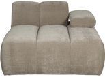 Sofaelement WOOOD "Mojo Bouclé-Bezug mit verstellbarer Armlehne B 124 x D 97 x H 74 cm", dunkles sand, B:124cm H:74cm T:162cm, Polsterelemente, Sofaelement, Maximale Verschleißfestigkeit, Tragkraft 120 kg, montiert geliefert