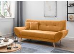 3-Sitzer HOME AFFAIRE "Basta, komfortable Wellenunterfederung, Breite 205cm", gelb (gold), B:205cm H:82cm T:87cm, 100% Polyester, Sofas, 3-Sitzer