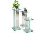 Blumentisch PAROLI, transparent (transparent, transparent, transparent), B:25cm H:41cm T:25cm, Tische, Blumentisch