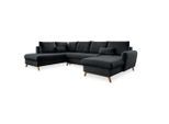 Mid.you , Dunkelgrau , Textil , Eiche , Uni , Füllung: Schaumstoffflocken,Schaumstoffflocken , U-Form , 312x202 cm , Made in EU, Oeko-Tex® Standard 100 , Liegefunktion, Rücken echt ,