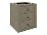Sembella , Grün , Kunststoff, Glas, Textil, Holzwerkstoff , 3 Schublade(n) Schubladen , 49.5x56.5x46 cm , Soft-Close-System ,