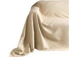 Tagesdecke PEREIRA DA CHUNA Gr. 2, grau (taupe), B:190cm L:250cm, 100% Baumwolle, Tagesdecken, Tagesdecke