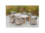 Gardenson , Beige, Beigebraun , Holz, Metall, Kunststoff, Glas , Akazie , Hartholz , Füllung: Polyurethan (PUR),Polyurethan (Pur) , rechteckig , FSC 100% ,