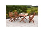 Gardenson , Eukalyptusholzfarben , Holz , Eukalyptusholz , Hartholz , rechteckig , FSC 100% , Stühle klappbar ,