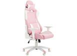 Livetastic , Weiß, Pink , Kunststoff, Textil , 66x126-134x59 cm , Sitzfläche 360° drehbar ,