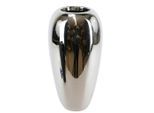 Vase, Silber, Keramik, 15x28 cm, Dekoration, Vasen, Keramikvasen