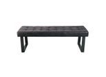 Livetastic Sitzbank, Schwarz, Metall, Textil, 2-Sitzer, 140x49x48 cm, Esszimmer, Bänke, Sitzbänke