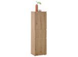 Mid.you Midischrank, Eiche Artisan, Kunststoff, 2 Fächer, 1 Schublade(n) Schubladen, 40x136x31 cm, stehend, Badezimmer, Badezimmerschränke, Midischränke