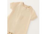 Strampler MINIBANDA "BABY BOY SUMMER ROMPERS", Kinder, Gr. 6, EURO-Größen, beige (crème brûlée), 100% Baumwolle, Overalls