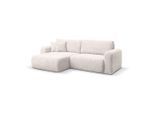 Venasi Möbel Ecksofa, Beige, Textil, 3-Sitzer, 244x142 cm, Wohnzimmer, Sofas & Couches, Wohnlandschaften, Ecksofas