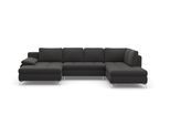 Wohnlandschaft SIT & MORE "Latigo U-Form", grau (dunkelgrau), B:326cm T:201cm, Sofas, Wohnlandschaft, mit Recamiere, wahlweise mit Schlaffunktion und Bettkasten