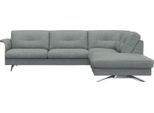 Ecksofa FLEXLUX "Glow, super bequem durch hochwertigem Sitzaufbau mit Federkern, L-Form", blau (sky blau), B:268cm H:81cm T:224cm, 62% Polyester/17%Baumwolle/14%Viscose/7%Leinen, Sofas, Ecksofa, Skandinavisches Design, In hochwertiger Verarbeitung