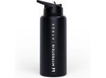 Myprotein Hyrox Recycelte Metall-Flip-Strohhalm-Flasche 1L - Schwarz