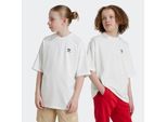 T-Shirt ADIDAS ORIGINALS "TEE", Mädchen, Gr. 170, weiß (cloud weiß), Obermaterial: 100% Baumwolle, Rundhals, Shirts T-Shirt, lockere Passform, für Kinder, mit aufgesticktem Trefoil Logo