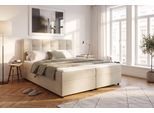 Boxbett OTTO HOME "Tommes inkl. Bettkasten und Topper, Liegefläche 180x200cm", beige, B:182cm L:210cm, Komplettbetten, erhältlich in der Größe 180x200 cm, inkl. Aufbauvideo, Topseller