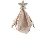 Schmusetuch STERNTALER "Stern", Baby, gelb (mattgelb), Baumwolle, Flausch, Musselin, Polyester, Schnuffeltücher