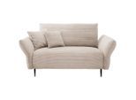 P & B , Beige , Textil , Füllung: Schaumstoff,Schaumstoff,Schaumstoff , 163x97x102 cm , Rücken echt, Armteil links, Armteil rechts ,