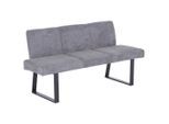 Livetastic Sitzbank, Grau, Metall, Textil, 3-Sitzer, 166x82x61 cm, Esszimmer, Bänke, Sitzbänke