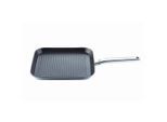 Johann Lafer Grillpfanne Lafer, Silber, Metall, quadratisch, 29.5x29.5 cm, hitzebeständige Griffe, rostfrei, antihaftbeschichtet, Kochen, Pfannen, Grillpfannen