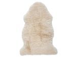 Linea Natura Schaffell, Creme, Fell, Echtleder, Lammfell, Schaf, Tierform, 60x90-95 cm, Oeko-Tex® Standard 100, in verschiedenen Größen erhältlich, Teppiche & Böden, Teppiche, Fellteppiche
