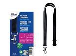 Avery Zweckform 4842N Recycling Lanyard 15 x 440 mm, schwarz, rPET, mit Karabiner, 10 Stück