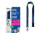 Avery Zweckform 4842B Recycling Lanyard 15 x 440 mm, blau, rPET, mit Karabiner, 10 Stück