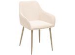 Livetastic Armlehnstuhl , Beige , Metall, Textil , Rundrohr , 56x81x61 cm , Esszimmer, Stuhl, Polsterstühle