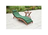 Gardenson , Grün, Beige, Eukalyptusholzfarben , Holz , Eukalyptusholz , Hartholz , Füllung: Polyurethan (PUR),Polyurethan (Pur) , FSC 100% , klappbar ,