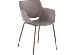 CLP Stuhl, Taupe, Metall, 58x80x54 cm, Esszimmer, Stühle, Esszimmerstühle, Armlehnenstühle