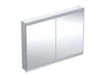 Geberit One Spiegelschrank 505805001 120 x 90 x 15 cm, Aluminium eloxiert, mit ComfortLight, 2 Türen