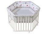 Roba Laufgitter, Weiß, Holzwerkstoff, Tiere, Sechseckig, 118.5x72.5x103.5 cm, Babymöbel, Laufstall Baby
