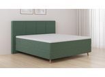 BRUNO Boxspringbett Premium 240x200cm in Grün | Matratzen-Härtegrad: Links H2 / Rechts H3 | mehrfach ausgezeichnet in Design & Qualität