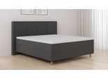 BRUNO Boxspringbett Premium 180x200cm in Schwarz | Matratzen-Härtegrad: Links H2 / Rechts H2 | mehrfach ausgezeichnet in Design & Qualität