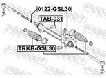 FEBEST Axialgelenk, Spurstange 0122gsl30 Vorderachse für TOYOTA